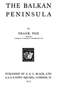 The Balkan Peninsula — Frank Fox cover
