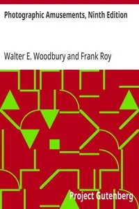 Photographic Amusements, Ninth Edition: Including A Description of a Number of Novel Effects Obtainable with the Camera — Walter E. Woodbury cover
