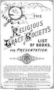 The Religious Tract Society Catalogue - 1889 — Religious Tract Society (Great Britain) cover