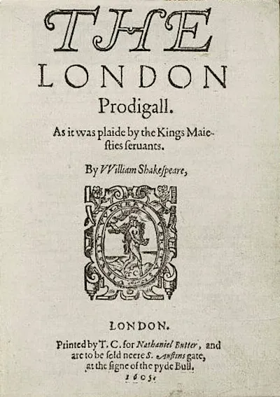 The London Prodigal — Anonymous cover