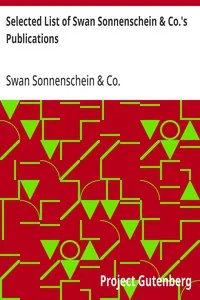 Selected List of Swan Sonnenschein & Co.'s Publications — Swan Sonnenschein & Co. cover