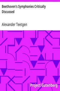 Beethoven's Symphonies Critically Discussed — Alexander Teetgen cover