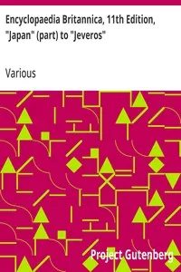 Encyclopaedia Britannica, 11th Edition, "Japan" (part) to "Jeveros": Volume 15, Slice 3 — Various cover