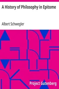 A History of Philosophy in Epitome — Albert Schwegler cover