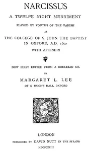 Narcissus, a Twelfe Night Merriment — Anonymous cover