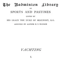 Yachting, Vol. 1 — Edward, Sir Sullivan cover