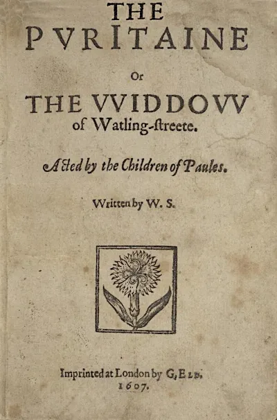 The Puritan Widow — Anonymous cover