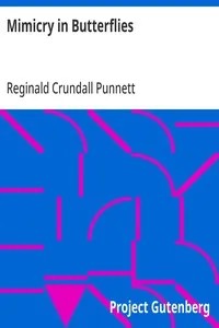 Mimicry in Butterflies — Reginald Crundall Punnett cover