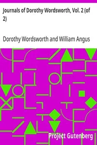 Journals of Dorothy Wordsworth, Vol. 2 (of 2) cover
