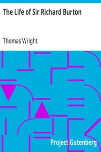 The Life of Sir Richard Burton — Thomas Wright cover