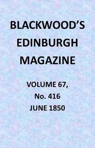 Blackwood's Edinburgh Magazine, Vol. 67, No. 416, June 1850 — Various cover