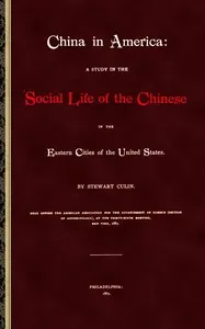 China in America: A study in the social life of the Chinese in the eastern cities of the United States — Stewart Culin cover