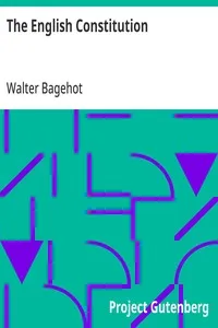The English Constitution — Walter Bagehot cover