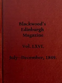 Blackwood's Edinburgh Magazine, Vol. 66, No 405, July 1849 — Various cover