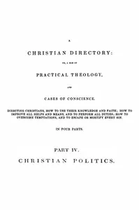 A Christian Directory, Part 4: Christian Politics — Richard Baxter cover