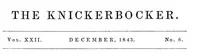 The Knickerbocker, Vol. 22, No. 6, December 1843 — Various cover