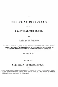 A Christian Directory, Part 3: Christian Ecclesiastics — Richard Baxter cover