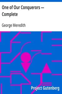 One of Our Conquerors — Complete — George Meredith cover