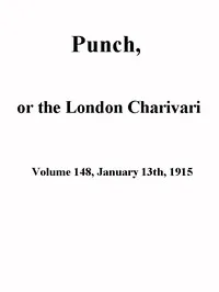 Punch, or the London Charivari, Volume 148, January 13th 1915 — Various cover