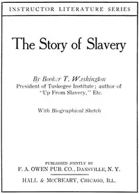 The Story of Slavery — Booker T. Washington cover