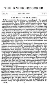 The Knickerbocker, Vol. 10, No. 2, August 1837 — Various cover