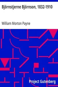 Björnstjerne Björnson, 1832-1910 — William Morton Payne cover