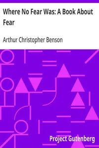 Where No Fear Was: A Book About Fear cover