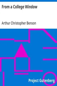 From a College Window — Arthur Christopher Benson cover