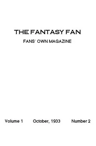 The Fantasy Fan, October 1933: The Fan's Own Magazine — Various cover