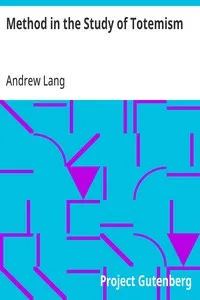 Method in the Study of Totemism — Andrew Lang cover