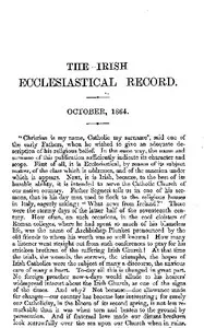 The Irish Ecclesiastical Record, Volume 1, October, 1864 — Anonymous cover