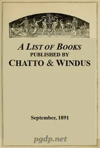 A List of Books Published by Chatto & Windus, September 1891 — Chatto & Windus (Firm) cover