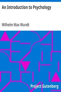 An Introduction to Psychology: Translated from the Second German Edition — Wilhelm Max Wundt cover