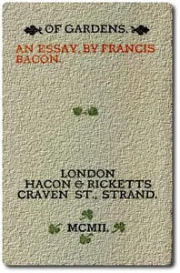 Of Gardens: An essay — Francis Bacon cover