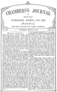 Chambers's Journal of Popular Literature, Science, and Art, No. 696: April 28, 1877. — Various cover