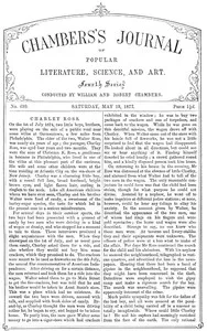 Chambers's Journal of Popular Literature, Science, and Art, No. 699: May 19, 1877 — Various cover