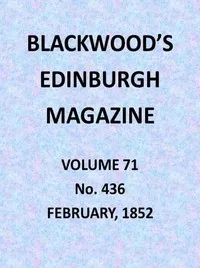 Blackwood's Edinburgh Magazine, Volume 71, No. 436, February 1852 cover