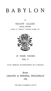 Babylon, Volume 1 — Grant Allen cover