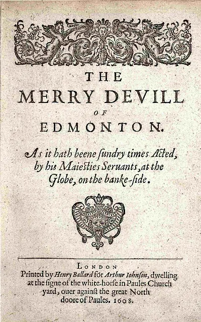 The Merry Devil of Edmonton — Anonymous cover