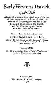 Maximilian, Prince of Wied's, Travels in the Interior of North America, 1832-1834, part 3 and appendix — Maximilian, Prinz von Wied cover