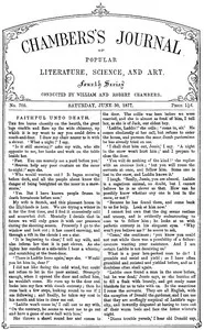 Chambers's Journal of Popular Literature, Science, and Art, No. 705, June 30, 1877 — Various cover