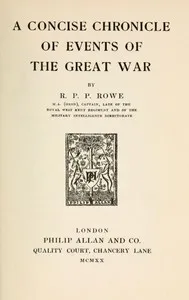 A Concise Chronicle of Events of the Great War cover