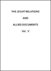 The Jesuit Relations and Allied Documents, Vol. 5: Quebec, 1632-1633 — Anonymous cover