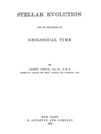Stellar Evolution and Its Relations to Geological Time — James Croll cover