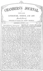Chambers's Journal of Popular Literature, Science, and Art, No. 710: August 4, 1877 — Various cover