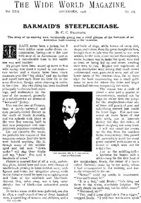 The Wide World Magazine, Vol. 22, No. 128, November, 1908 — Various cover