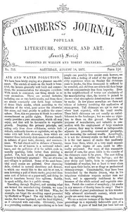 Chambers's Journal of Popular Literature, Science, and Art, No. 712: August 18, 1877 — Various cover