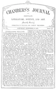 Chambers's Journal of Popular Literature, Science, and Art, No. 715: September 8, 1877 — Various cover