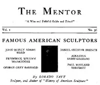 The Mentor: Famous American Sculptors, Vol. 1, Num. 36, Serial No. 36 cover