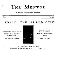 The Mentor: Venice, the Island City, Vol. 1, Num. 27, Serial No. 27 — Dwight L. (Dwight Lathrop) Elmendorf cover